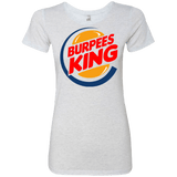 T-Shirts Heather White / Small Burpees King Women's Triblend T-Shirt