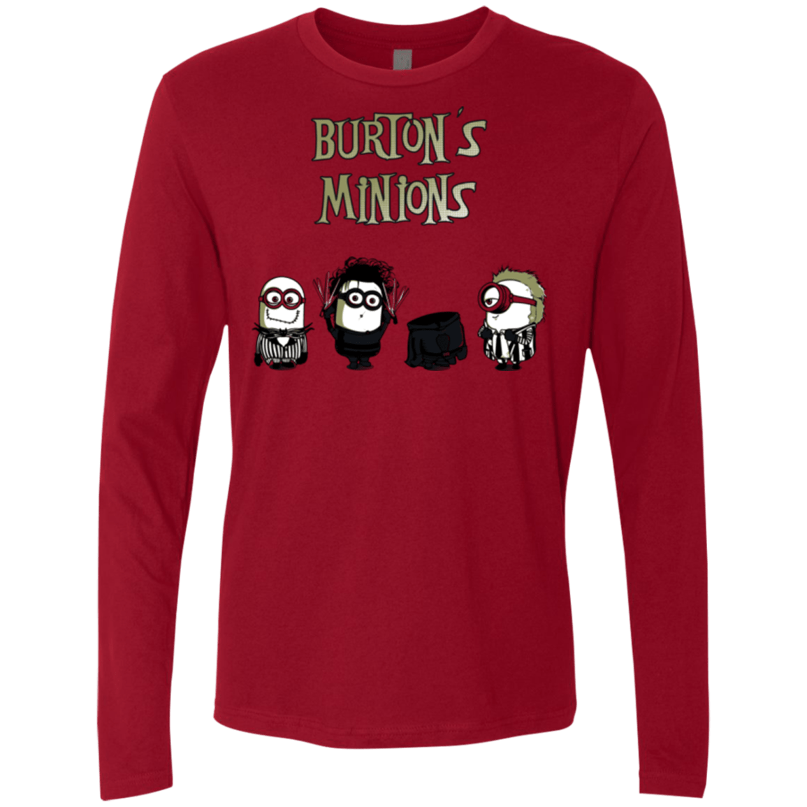 T-Shirts Cardinal / Small Burton's Minions Men's Premium Long Sleeve