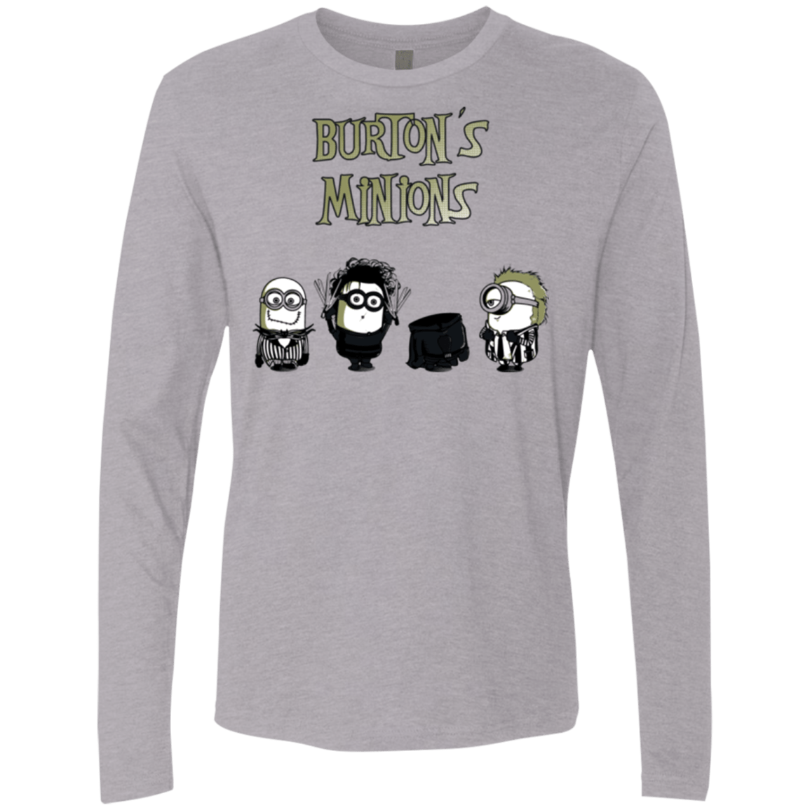 T-Shirts Heather Grey / Small Burton's Minions Men's Premium Long Sleeve