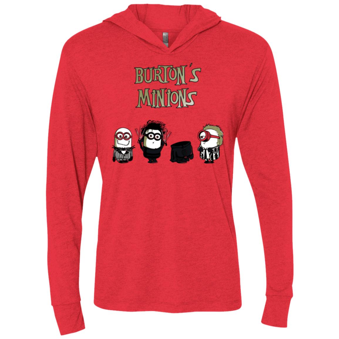 T-Shirts Vintage Red / X-Small Burton's Minions Triblend Long Sleeve Hoodie Tee