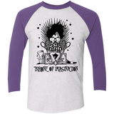 T-Shirts Heather White/Purple Rush / X-Small Burtons Iron Throne Men's Triblend 3/4 Sleeve