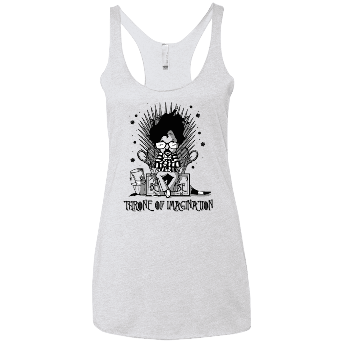 T-Shirts Heather White / X-Small Burtons Iron Throne Women's Triblend Racerback Tank