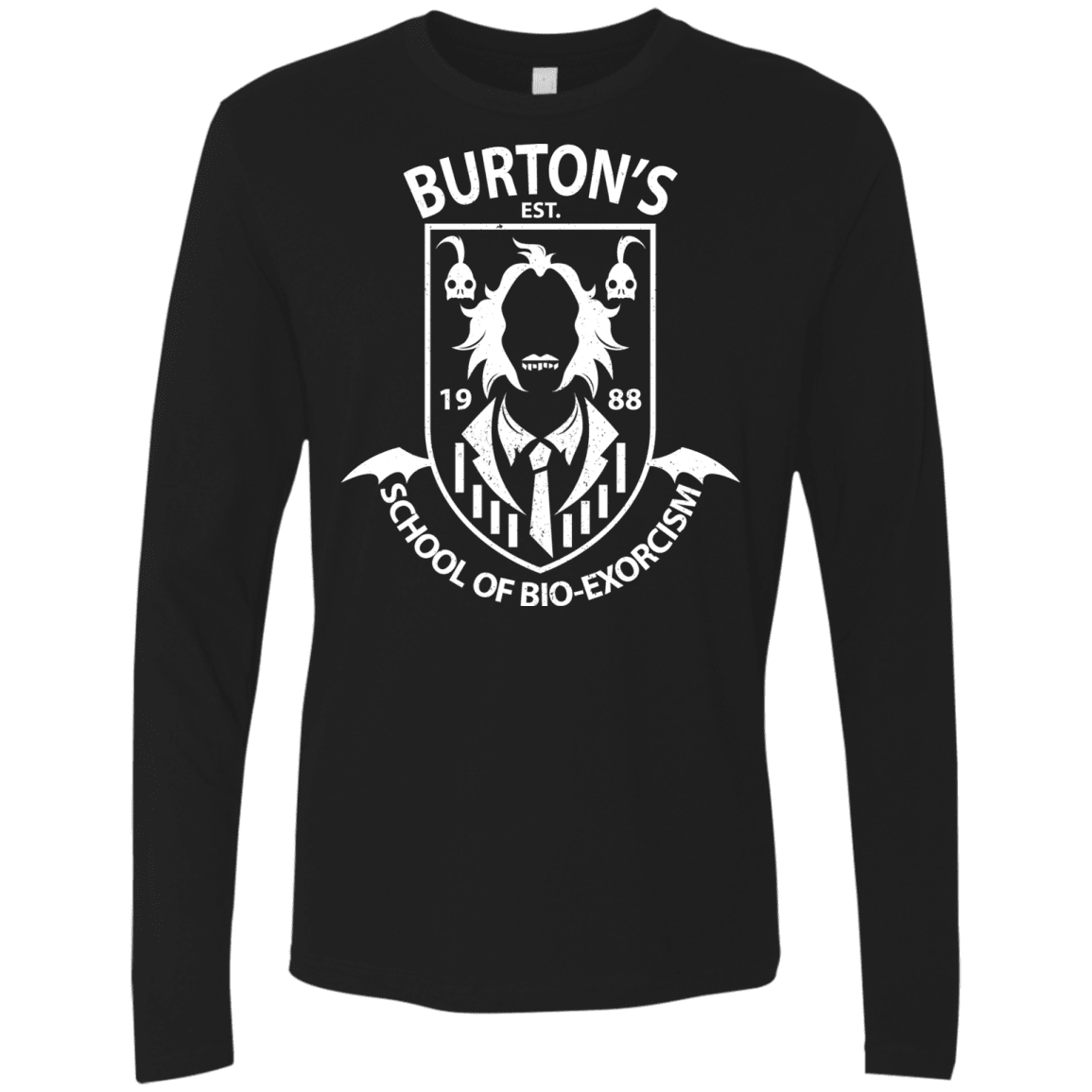 T-Shirts Black / Small Burtons School of Bio Exorcism Men's Premium Long Sleeve