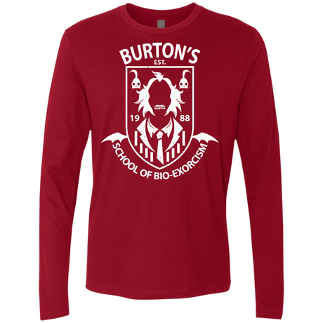 T-Shirts Cardinal / Small Burtons School of Bio Exorcism Men's Premium Long Sleeve