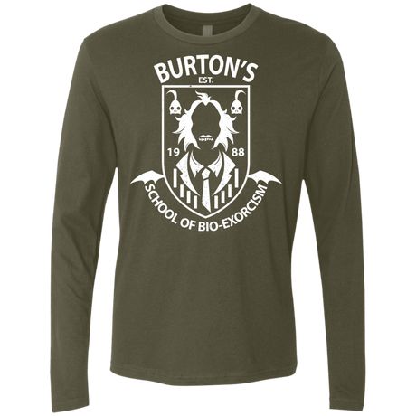 T-Shirts Military Green / Small Burtons School of Bio Exorcism Men's Premium Long Sleeve