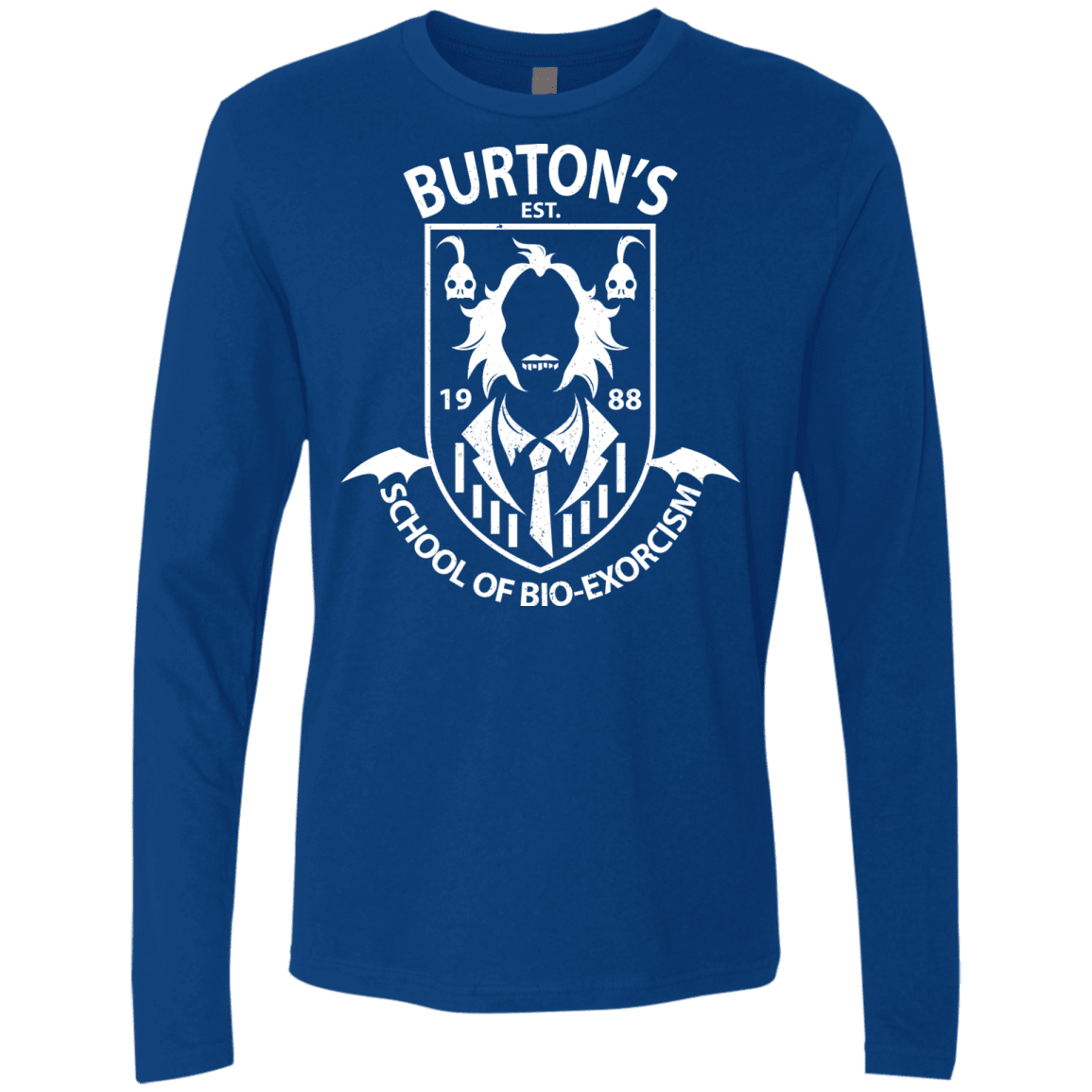 T-Shirts Royal / Small Burtons School of Bio Exorcism Men's Premium Long Sleeve