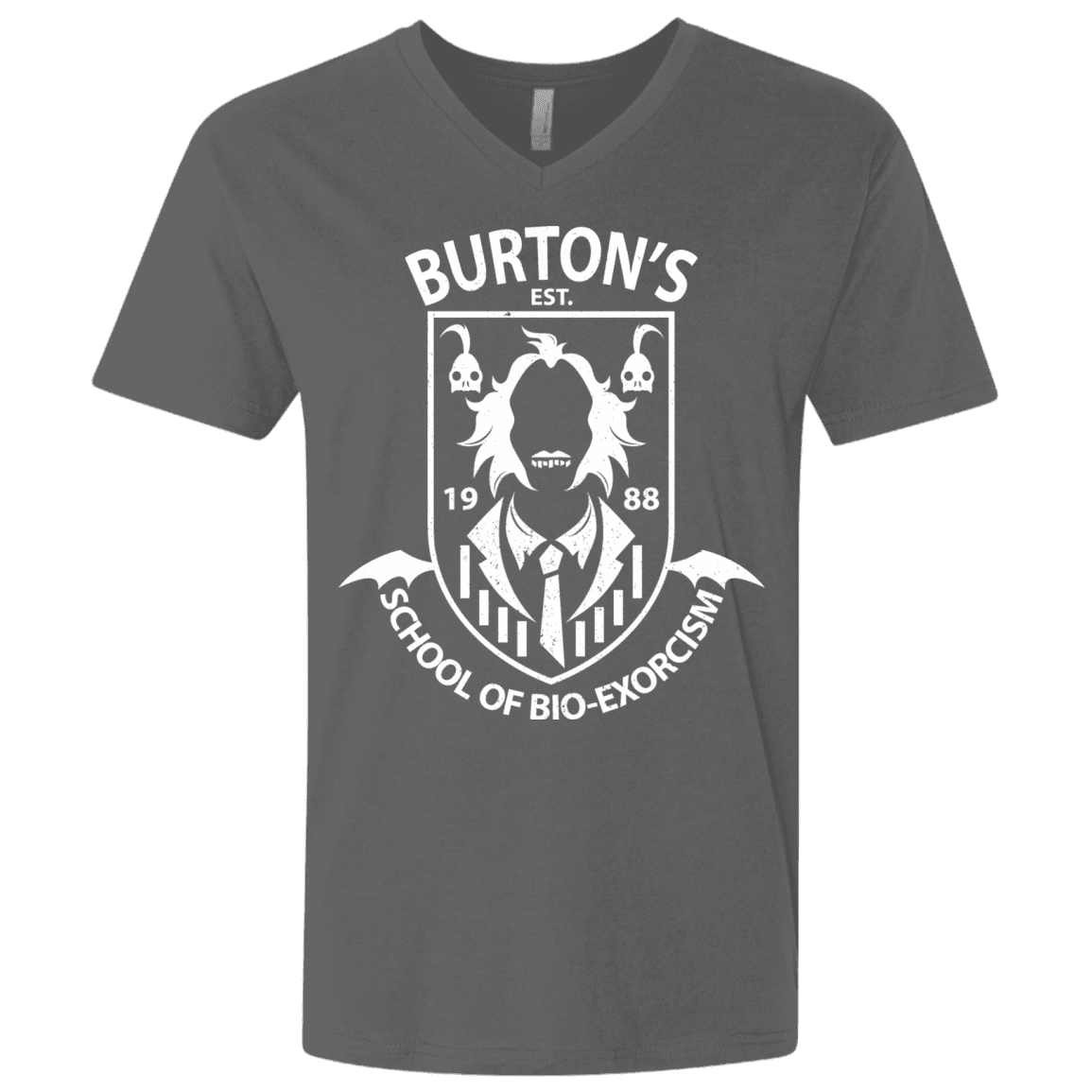 T-Shirts Heavy Metal / X-Small Burtons School of Bio Exorcism Men's Premium V-Neck