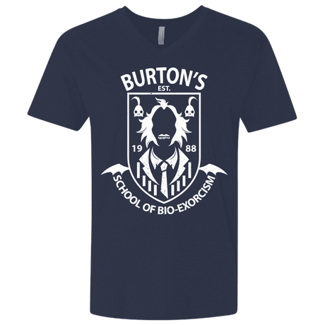 T-Shirts Midnight Navy / X-Small Burtons School of Bio Exorcism Men's Premium V-Neck