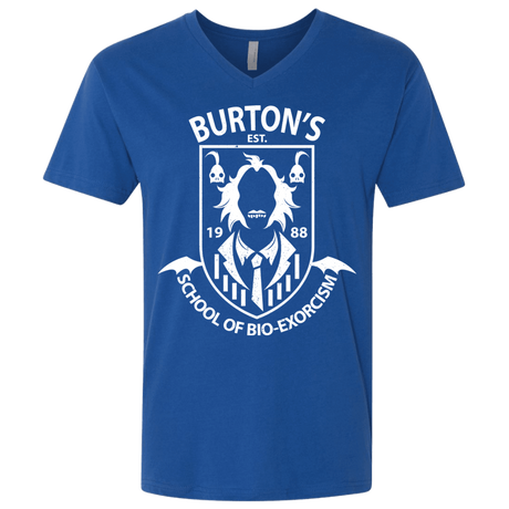 T-Shirts Royal / X-Small Burtons School of Bio Exorcism Men's Premium V-Neck