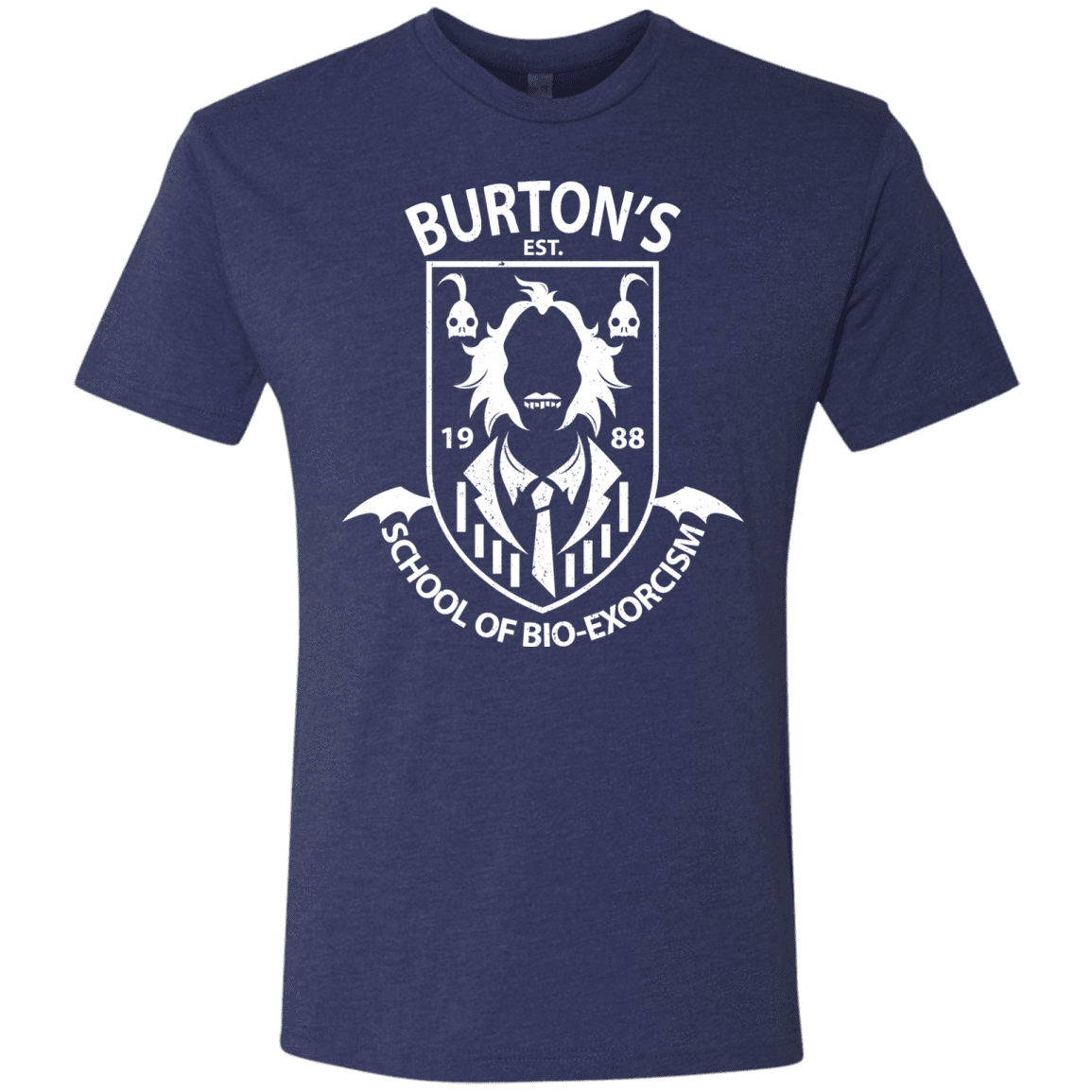 T-Shirts Vintage Navy / Small Burtons School of Bio Exorcism Men's Triblend T-Shirt