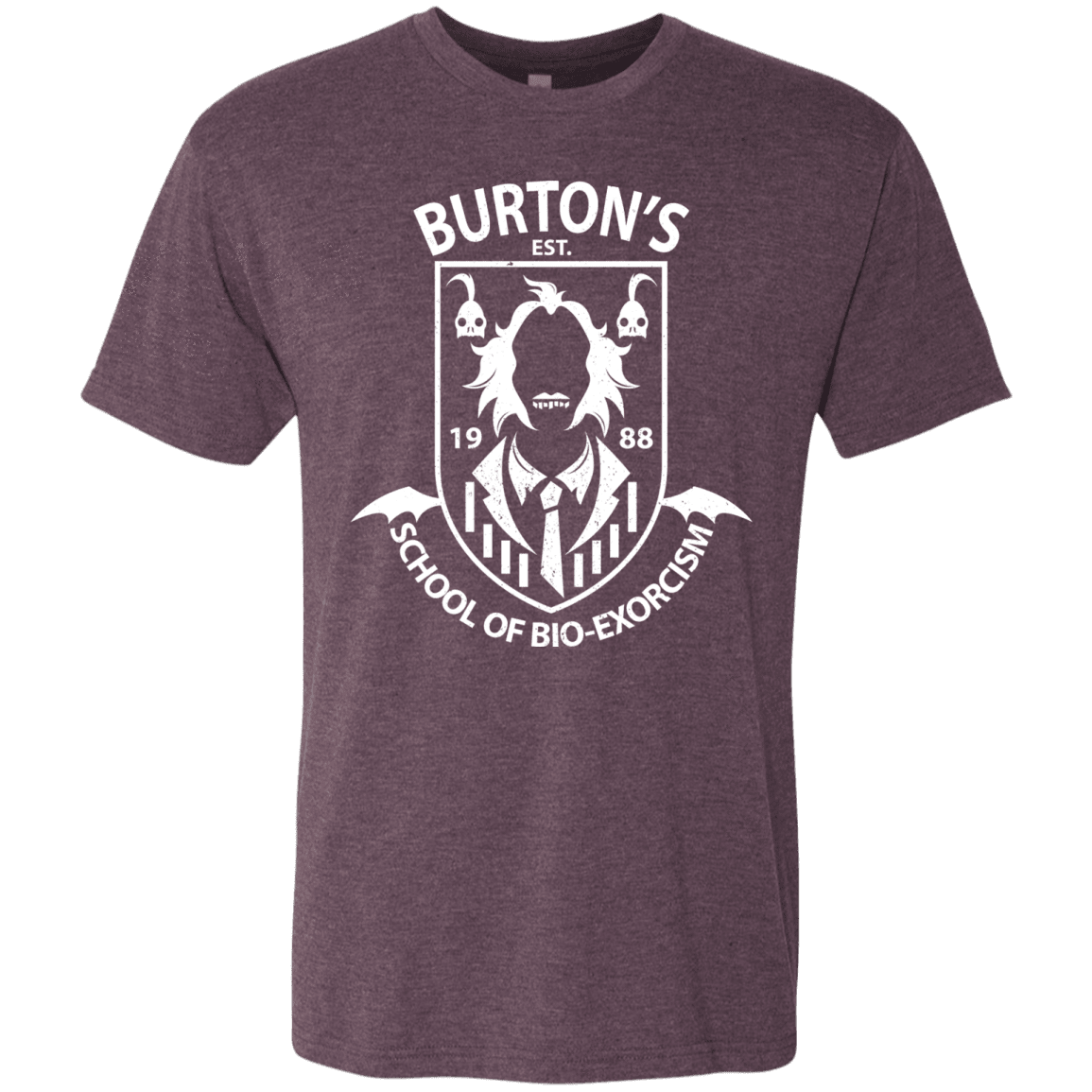 T-Shirts Vintage Purple / Small Burtons School of Bio Exorcism Men's Triblend T-Shirt