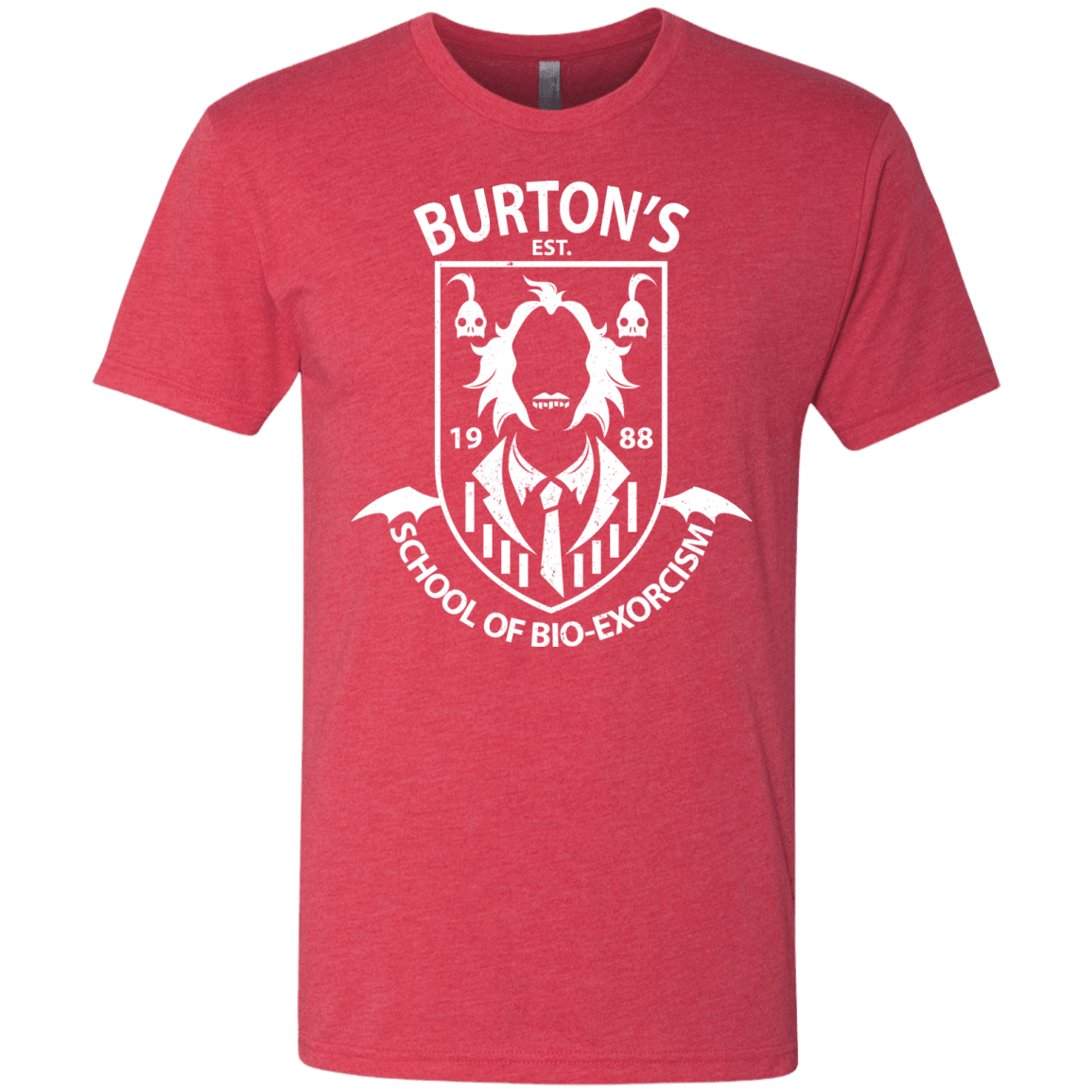 T-Shirts Vintage Red / Small Burtons School of Bio Exorcism Men's Triblend T-Shirt