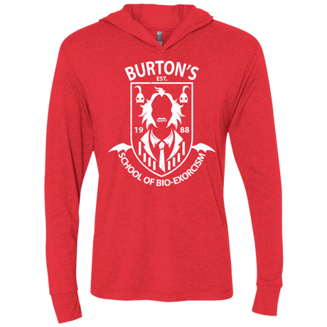 T-Shirts Vintage Red / X-Small Burtons School of Bio Exorcism Triblend Long Sleeve Hoodie Tee