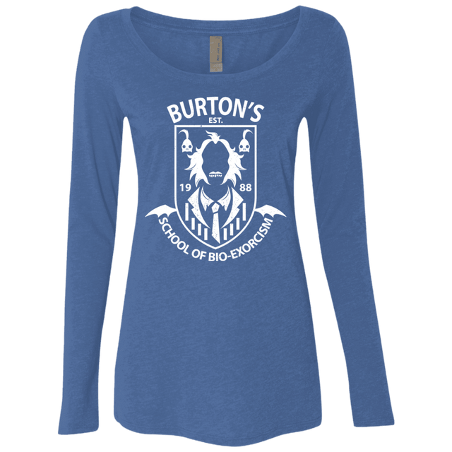T-Shirts Vintage Royal / Small Burtons School of Bio Exorcism Women's Triblend Long Sleeve Shirt