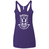 T-Shirts Purple / X-Small Burtons School of Bio Exorcism Women's Triblend Racerback Tank