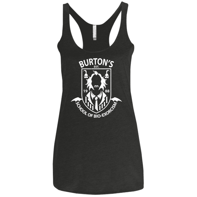 T-Shirts Vintage Black / X-Small Burtons School of Bio Exorcism Women's Triblend Racerback Tank