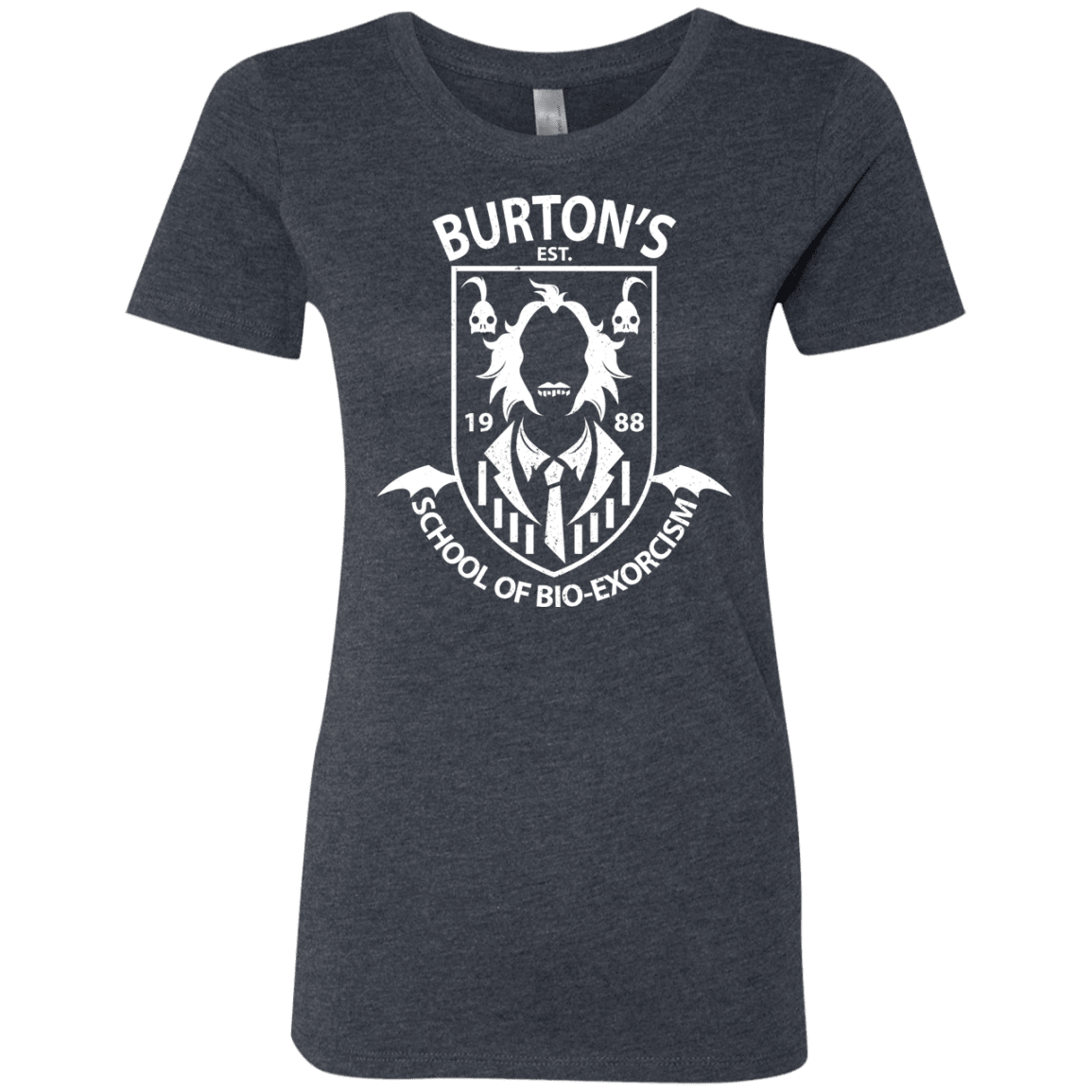 T-Shirts Vintage Navy / Small Burtons School of Bio Exorcism Women's Triblend T-Shirt