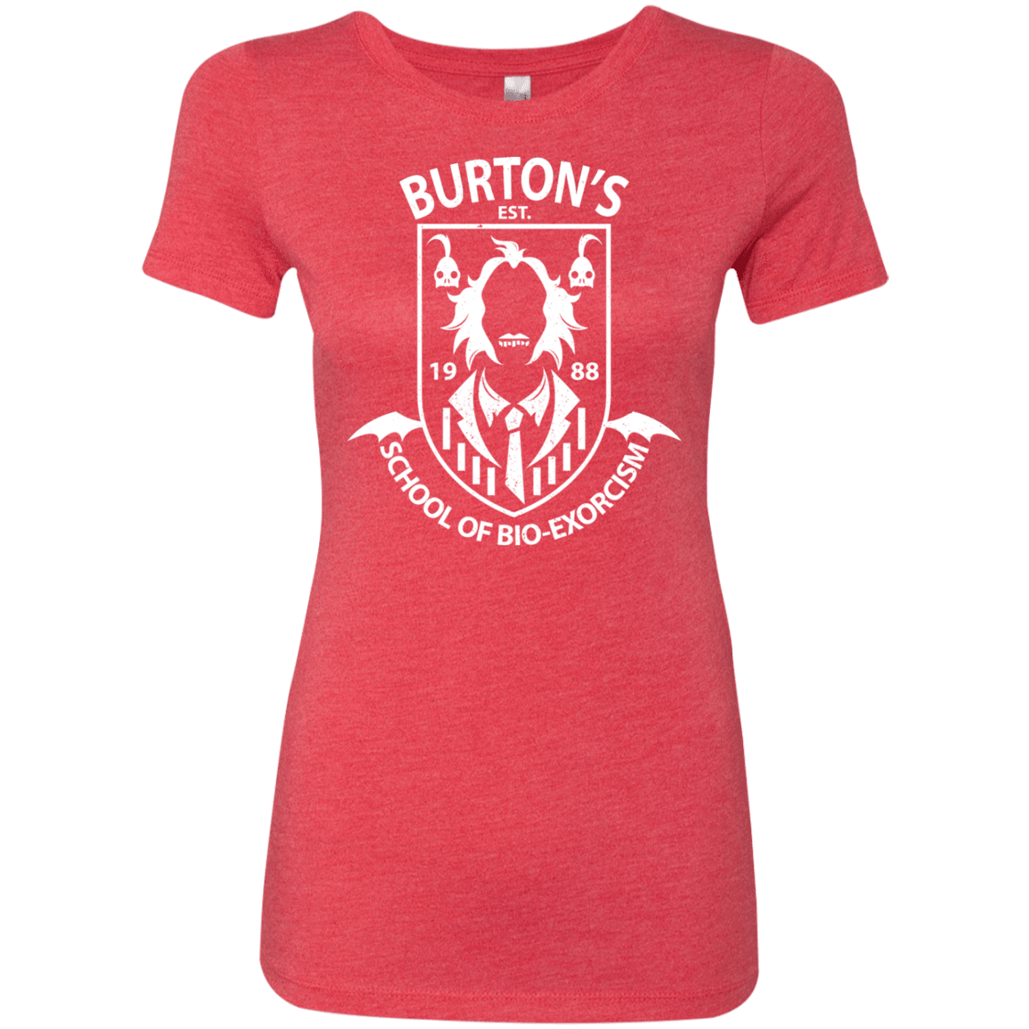 T-Shirts Vintage Red / Small Burtons School of Bio Exorcism Women's Triblend T-Shirt