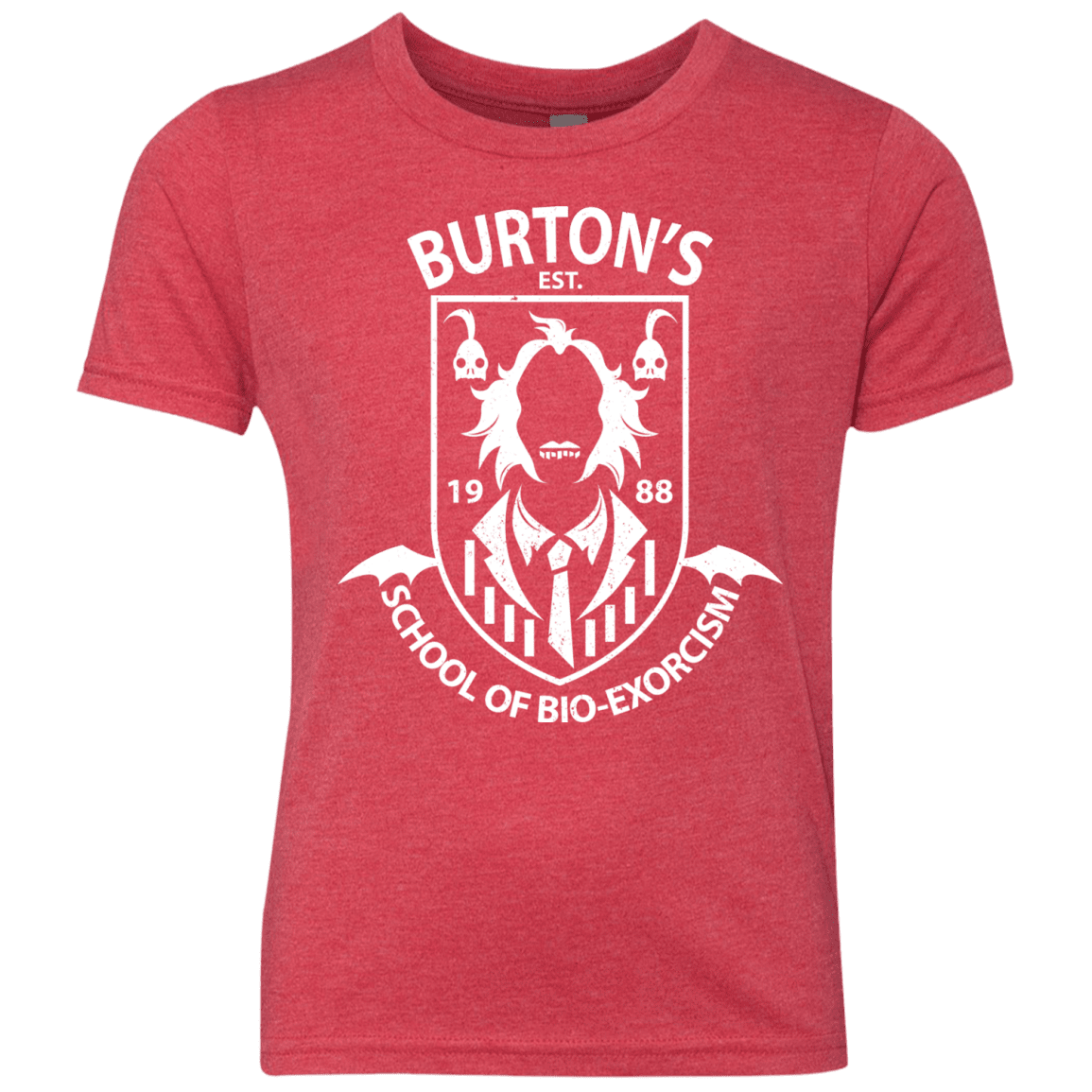 T-Shirts Vintage Red / YXS Burtons School of Bio Exorcism Youth Triblend T-Shirt