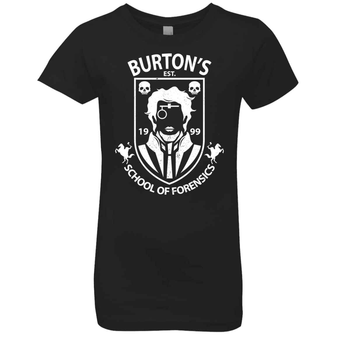 T-Shirts Black / YXS Burtons School of Forensics Girls Premium T-Shirt