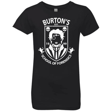 T-Shirts Black / YXS Burtons School of Forensics Girls Premium T-Shirt