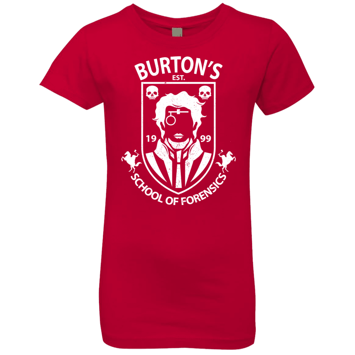 T-Shirts Red / YXS Burtons School of Forensics Girls Premium T-Shirt