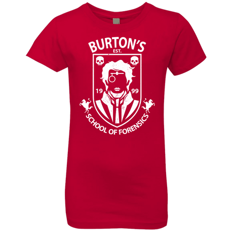 T-Shirts Red / YXS Burtons School of Forensics Girls Premium T-Shirt