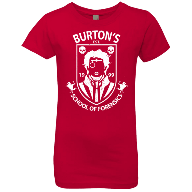 T-Shirts Red / YXS Burtons School of Forensics Girls Premium T-Shirt