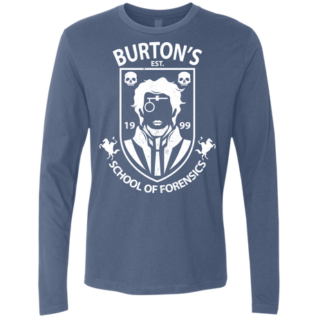 T-Shirts Indigo / Small Burtons School of Forensics Men's Premium Long Sleeve