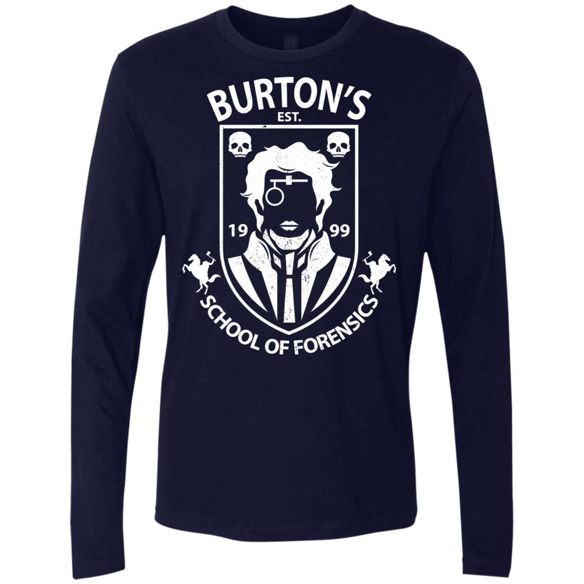 T-Shirts Midnight Navy / Small Burtons School of Forensics Men's Premium Long Sleeve