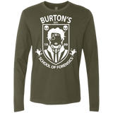 T-Shirts Military Green / Small Burtons School of Forensics Men's Premium Long Sleeve