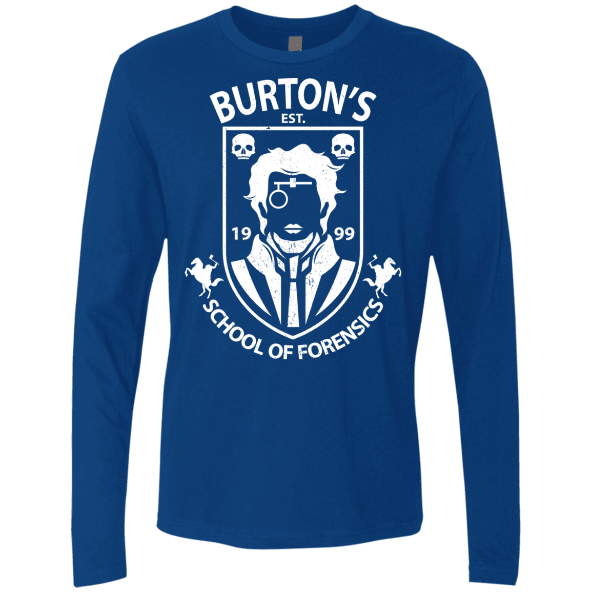 T-Shirts Royal / Small Burtons School of Forensics Men's Premium Long Sleeve