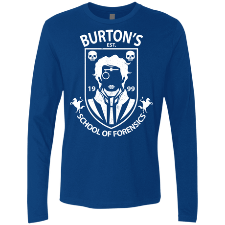 T-Shirts Royal / Small Burtons School of Forensics Men's Premium Long Sleeve