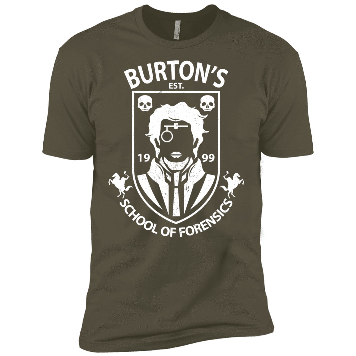 T-Shirts Military Green / X-Small Burtons School of Forensics Men's Premium T-Shirt
