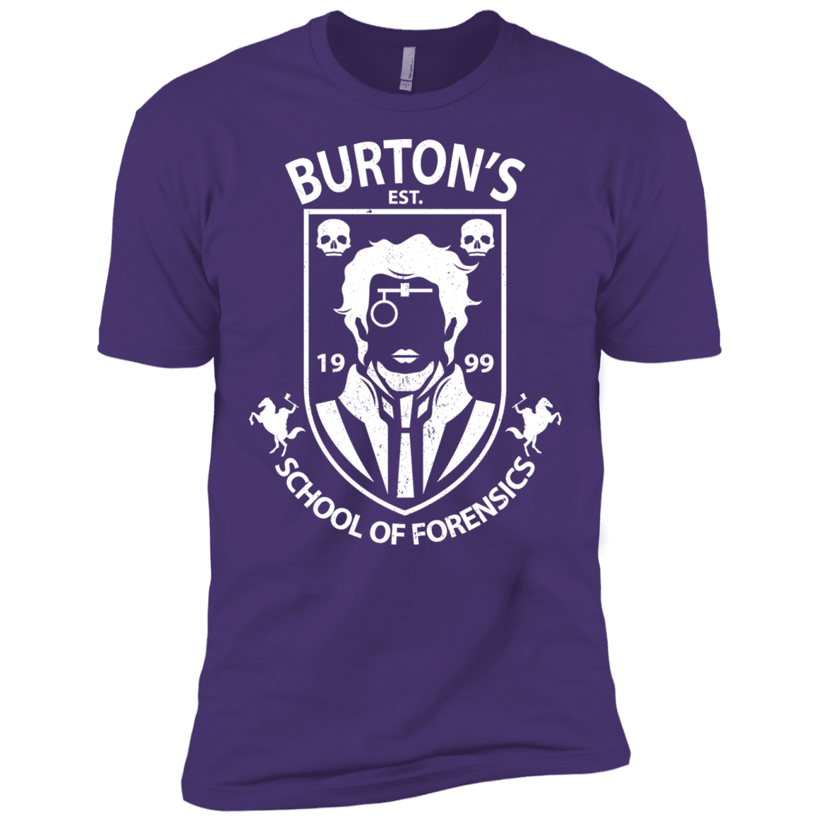 T-Shirts Purple / X-Small Burtons School of Forensics Men's Premium T-Shirt