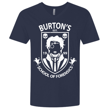 T-Shirts Midnight Navy / X-Small Burtons School of Forensics Men's Premium V-Neck