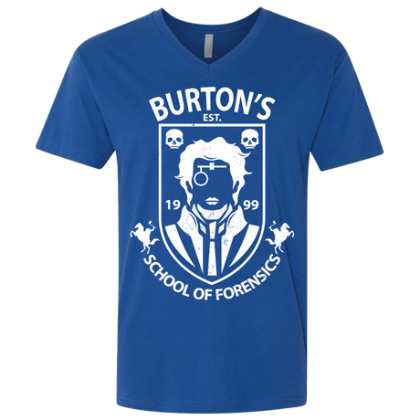 T-Shirts Royal / X-Small Burtons School of Forensics Men's Premium V-Neck