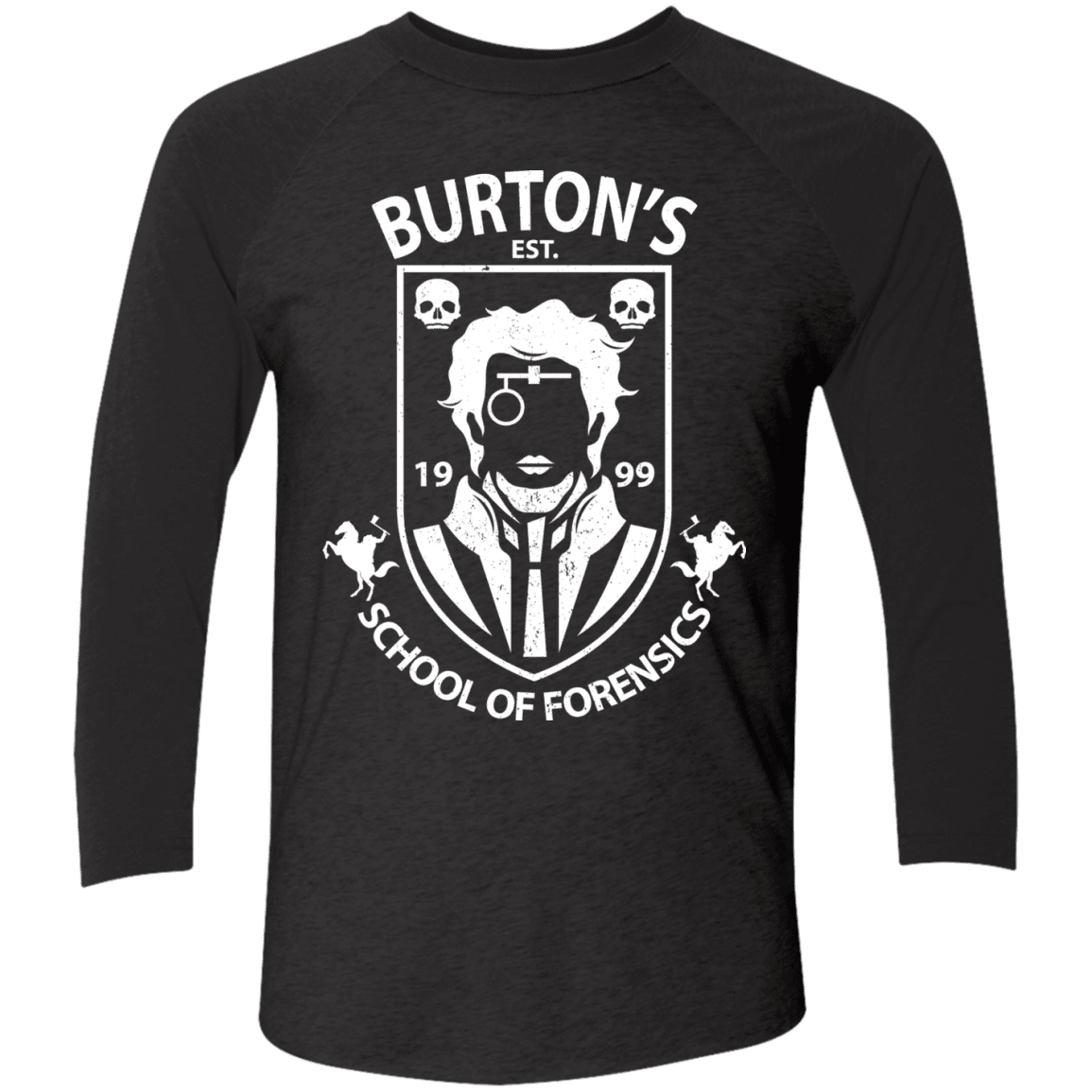 T-Shirts Vintage Black/Vintage Black / X-Small Burtons School of Forensics Men's Triblend 3/4 Sleeve