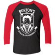 T-Shirts Vintage Black/Vintage Red / X-Small Burtons School of Forensics Men's Triblend 3/4 Sleeve