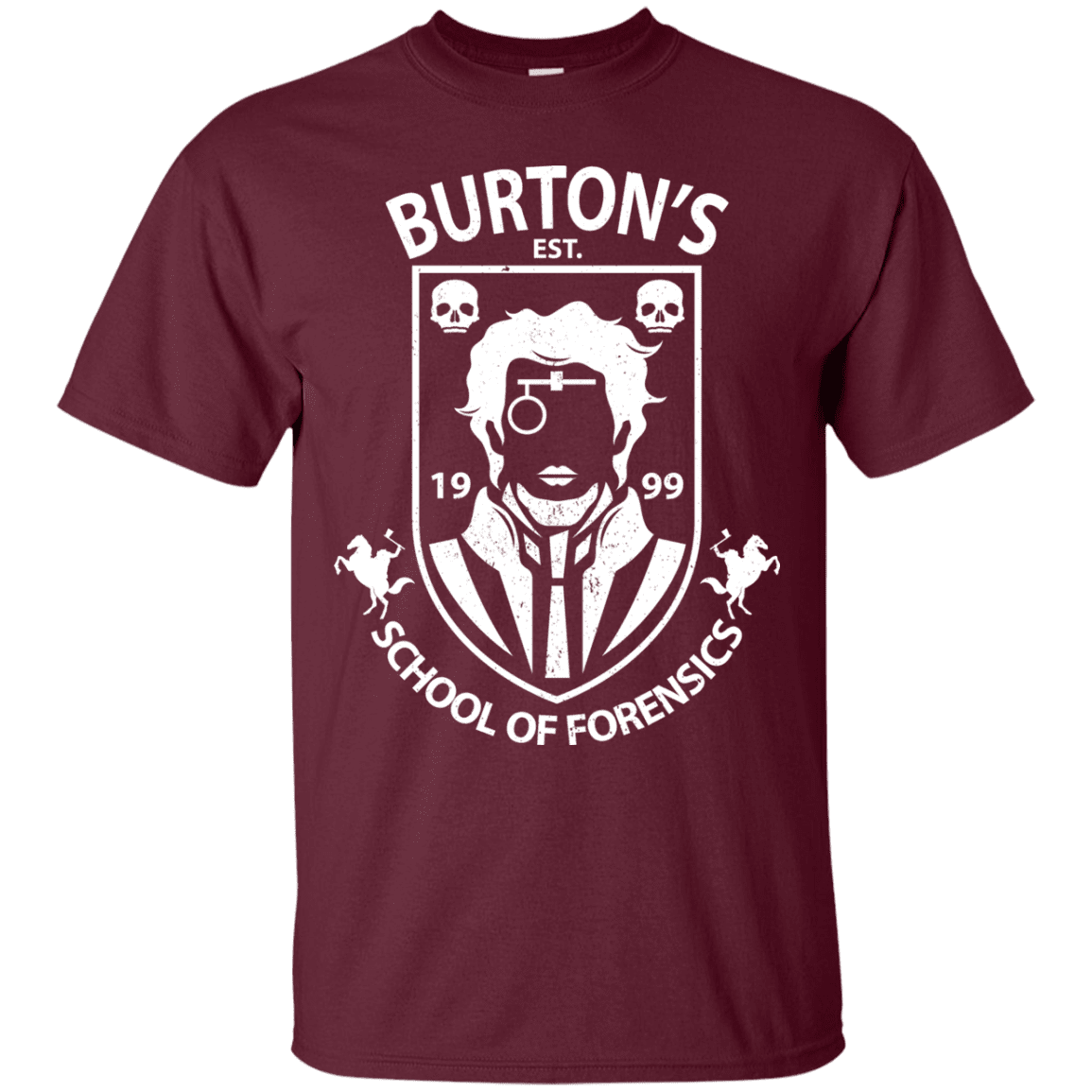 T-Shirts Maroon / Small Burtons School of Forensics T-Shirt