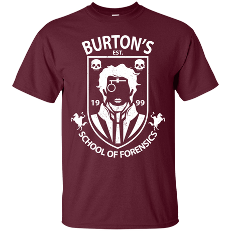 T-Shirts Maroon / Small Burtons School of Forensics T-Shirt