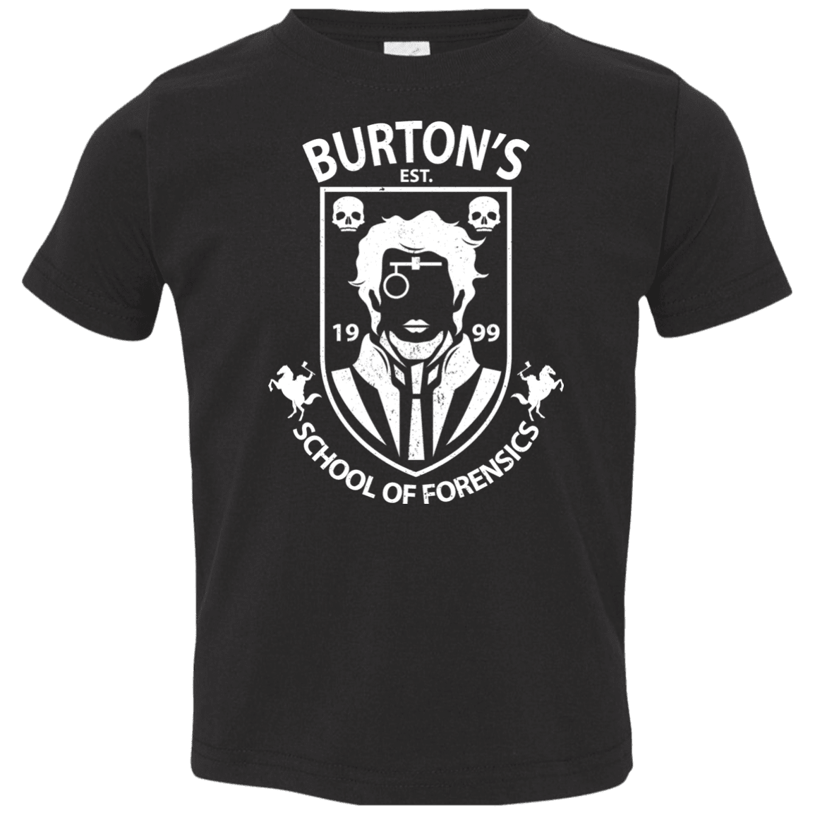 T-Shirts Black / 2T Burtons School of Forensics Toddler Premium T-Shirt