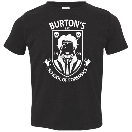 T-Shirts Black / 2T Burtons School of Forensics Toddler Premium T-Shirt