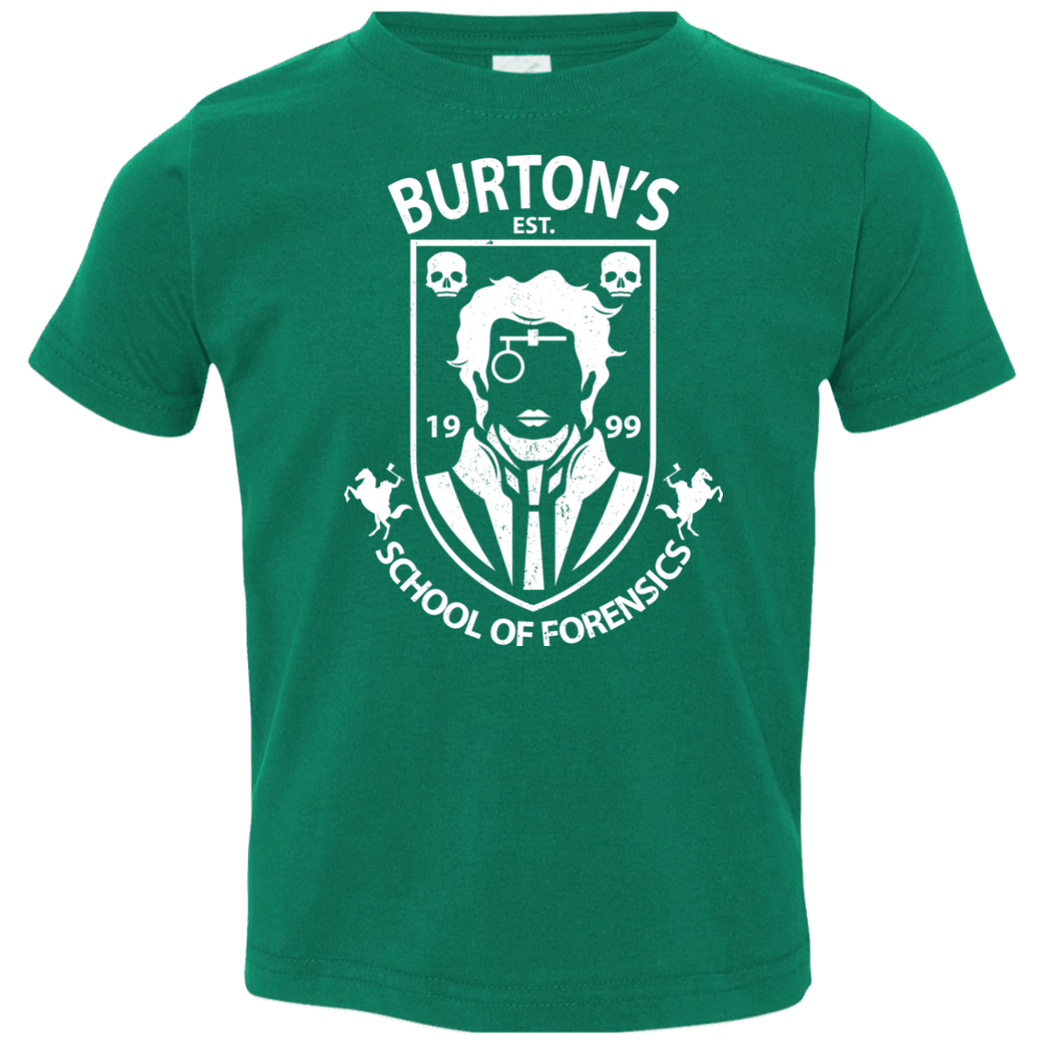 T-Shirts Kelly / 2T Burtons School of Forensics Toddler Premium T-Shirt