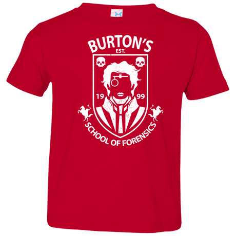 T-Shirts Red / 2T Burtons School of Forensics Toddler Premium T-Shirt