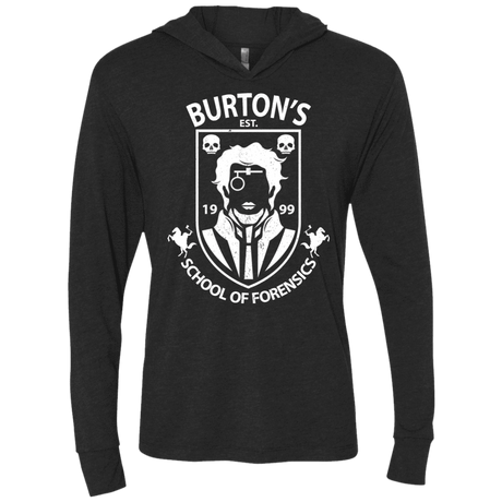 T-Shirts Vintage Black / X-Small Burtons School of Forensics Triblend Long Sleeve Hoodie Tee