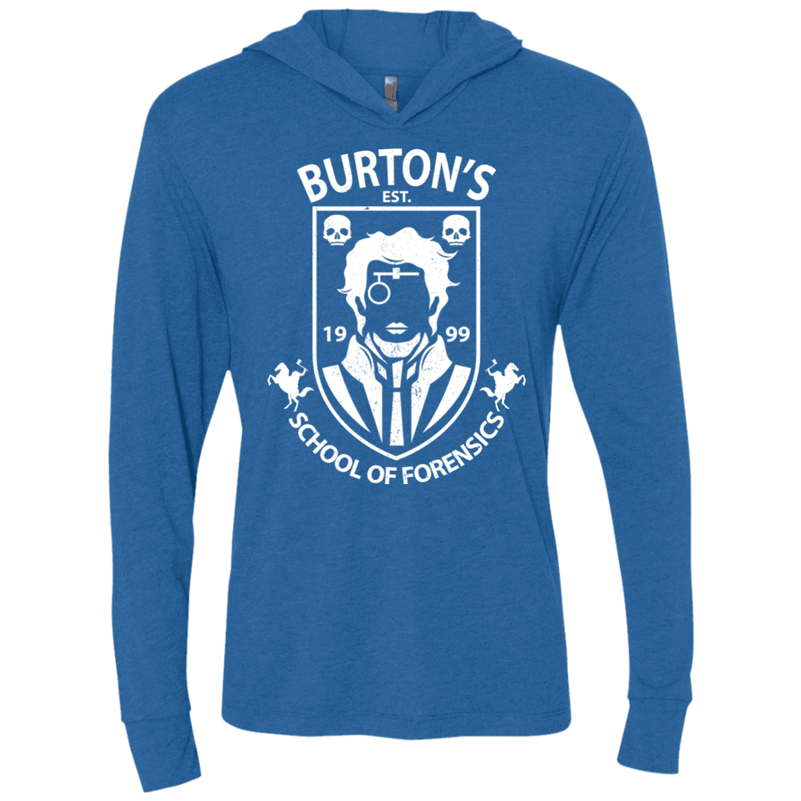 T-Shirts Vintage Royal / X-Small Burtons School of Forensics Triblend Long Sleeve Hoodie Tee