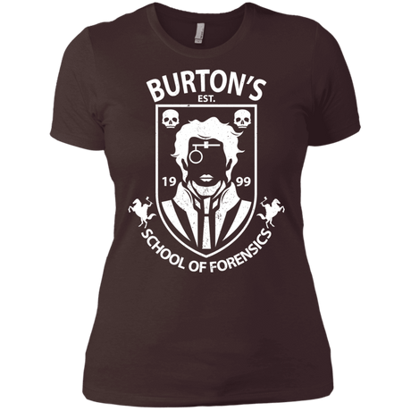 T-Shirts Dark Chocolate / X-Small Burtons School of Forensics Women's Premium T-Shirt