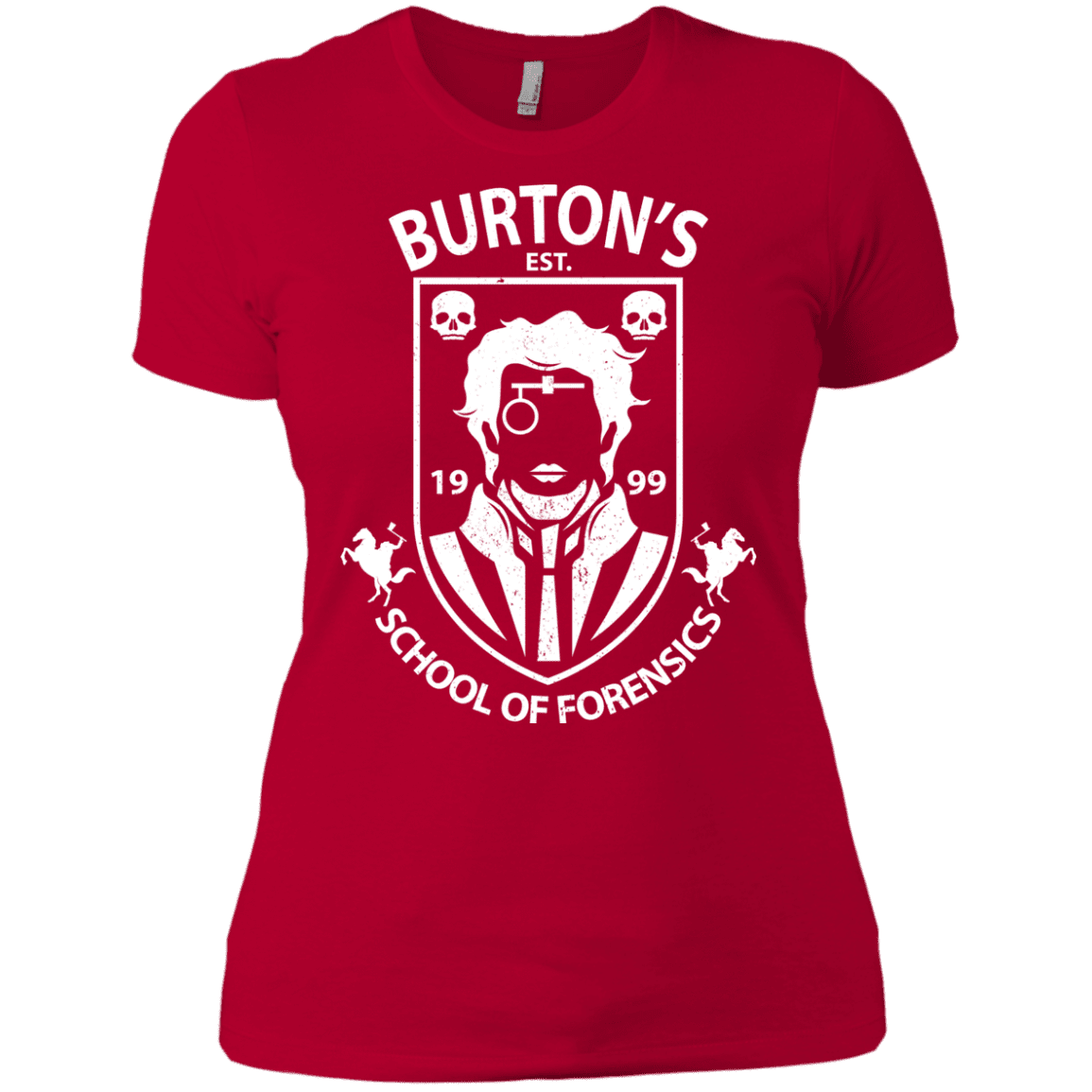 T-Shirts Red / X-Small Burtons School of Forensics Women's Premium T-Shirt