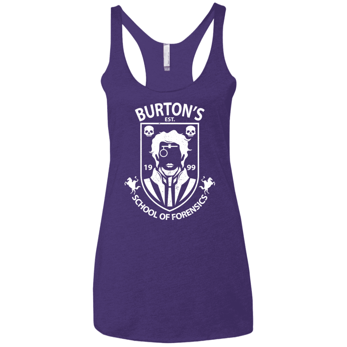 T-Shirts Purple / X-Small Burtons School of Forensics Women's Triblend Racerback Tank